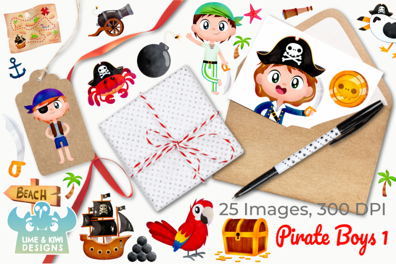 pirate-boys-1-watercolor-clipart-instant-download