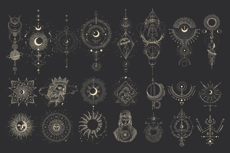 space-symbols-set