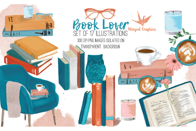 book-lover-set-of-17-illustrations