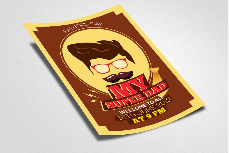 super-dad-039-s-day-flyer-template