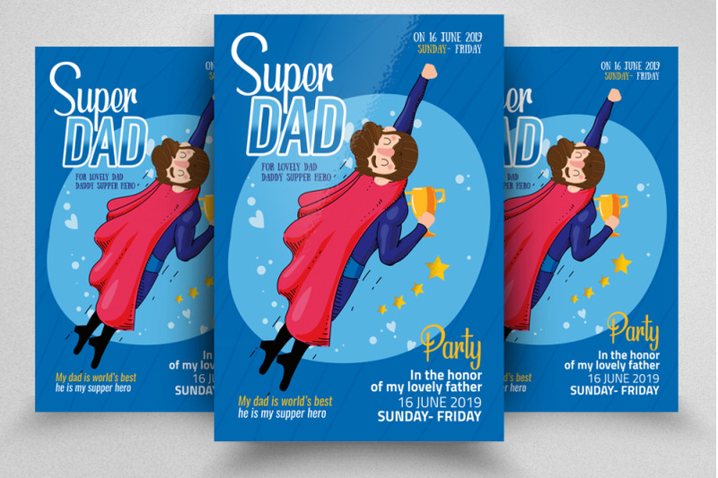 super-dad-039-s-day-flyer-template