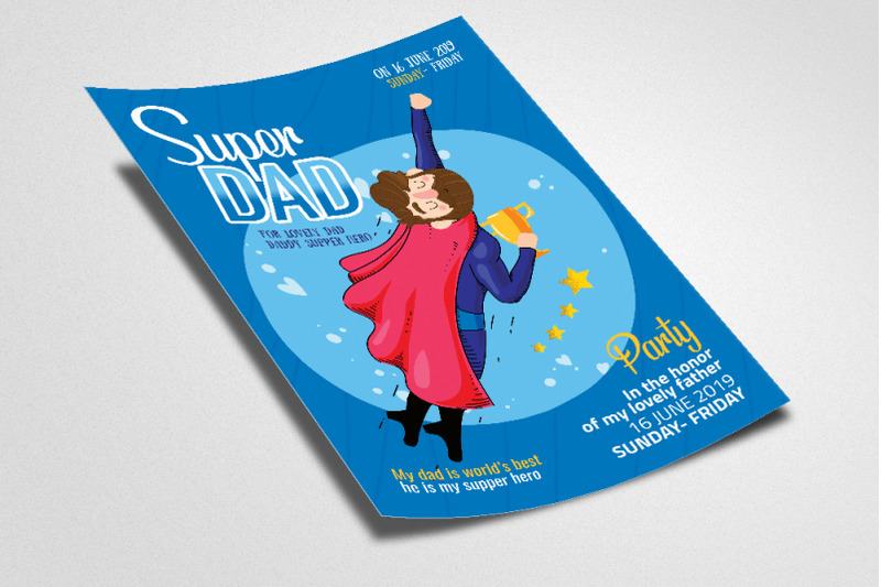 super-dad-039-s-day-flyer-template