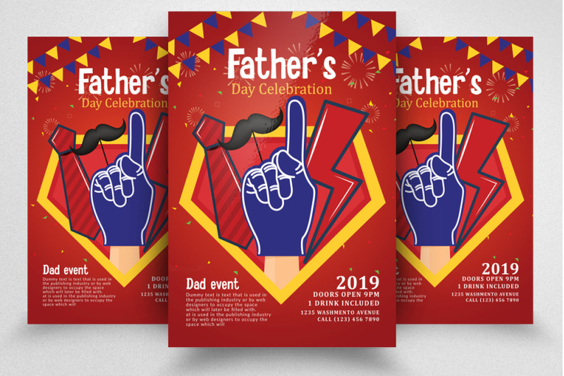 father-039-s-day-celebration-flyer-template