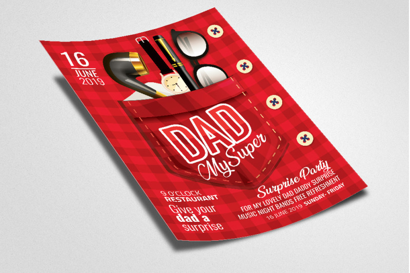 super-dad-039-s-day-flyer-template