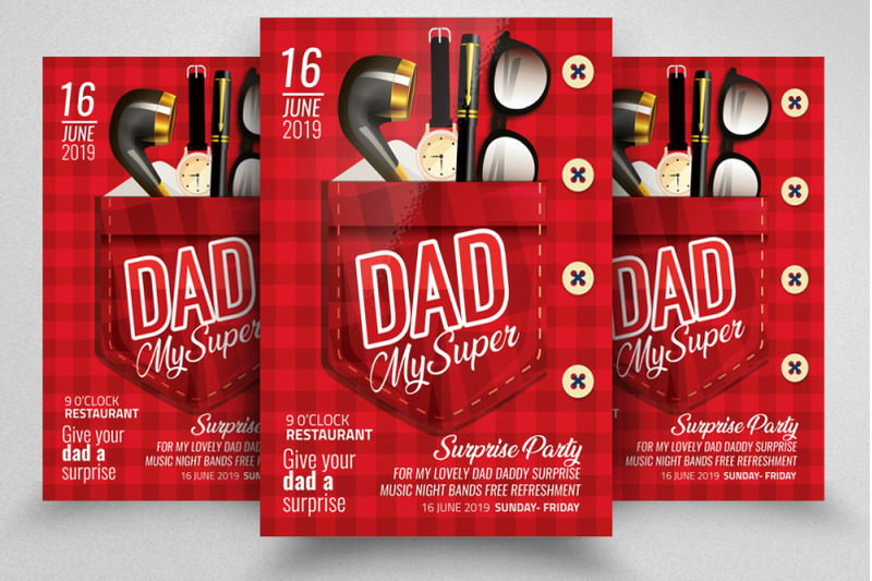 super-dad-039-s-day-flyer-template