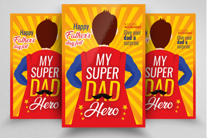 super-dad-day-flyer-template