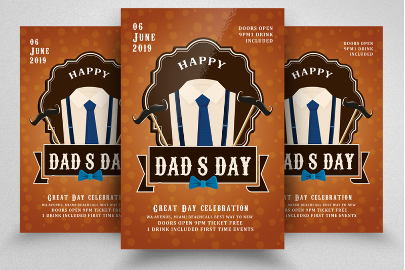 father-039-s-day-celebration-flyer-template