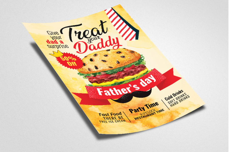 fathers-day-food-discount-offer-flyer