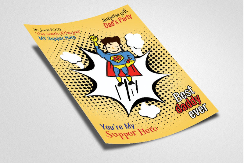 super-dad-039-s-day-flyer-template