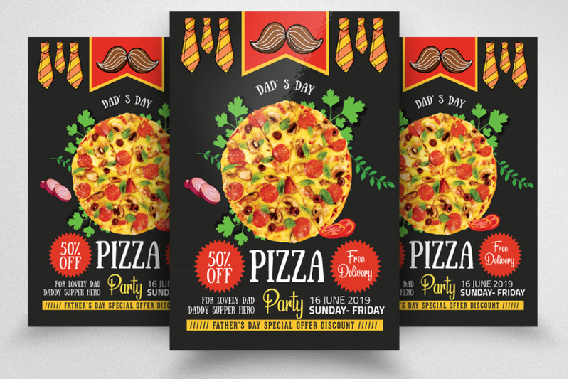 fathers-day-pizza-discount-offer-flyer