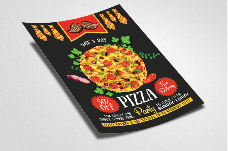 fathers-day-pizza-discount-offer-flyer