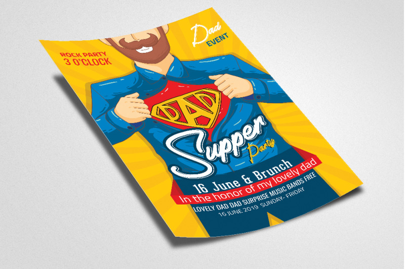 super-dad-039-s-day-flyer-template