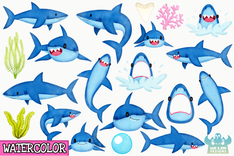 blue-sharks-watercolor-clipart-instant-download-vector-art