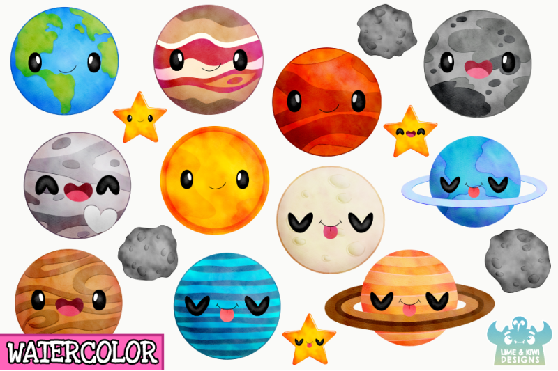 solar-system-planets-1-watercolor-clipart-instant-download