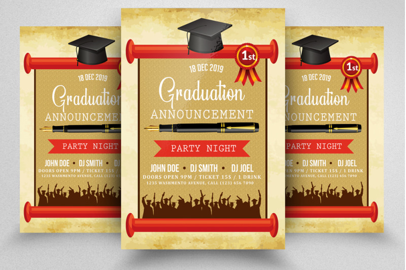 graduation-announcement-party-night-flyer