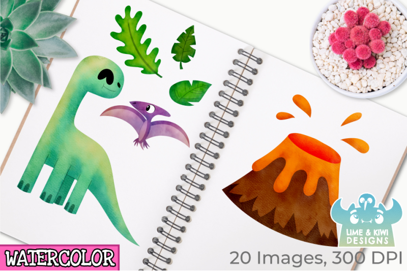 dinosaur-boys-watercolor-clipart-instant-download