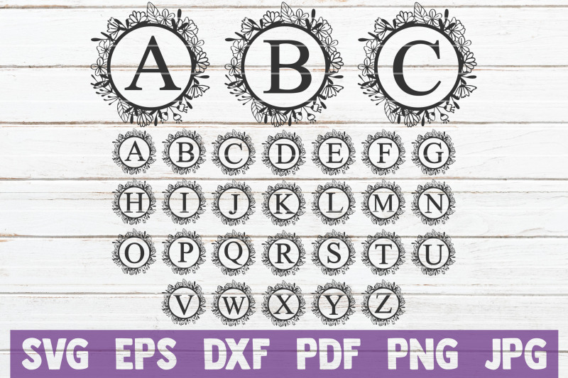 flower-frame-alphabet-svg-cut-file