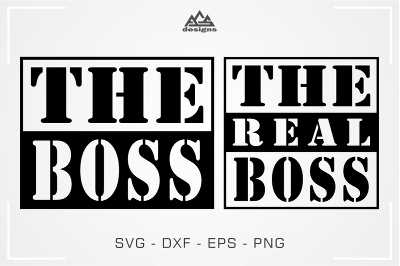 The Boss The Real Boss Couple Svg Design for Cutting Machines