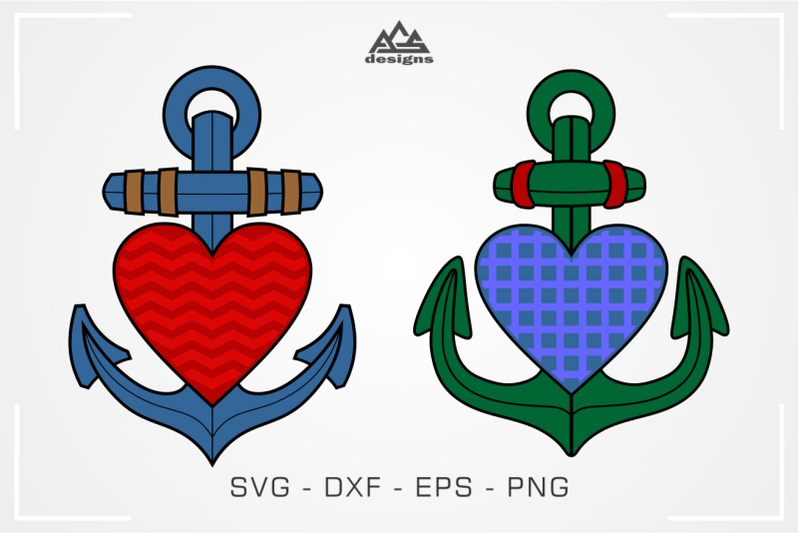 anchor-heart-love-svg-design
