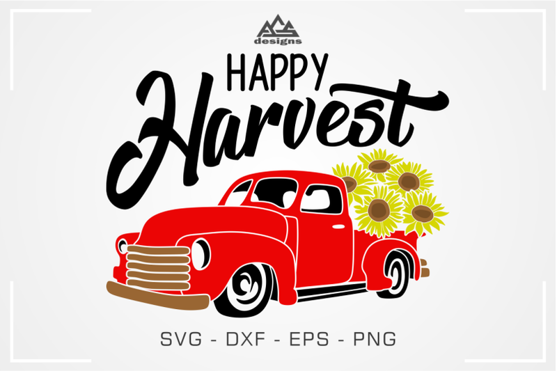 happy-harvest-truck-sun-flower-fall-svg-design