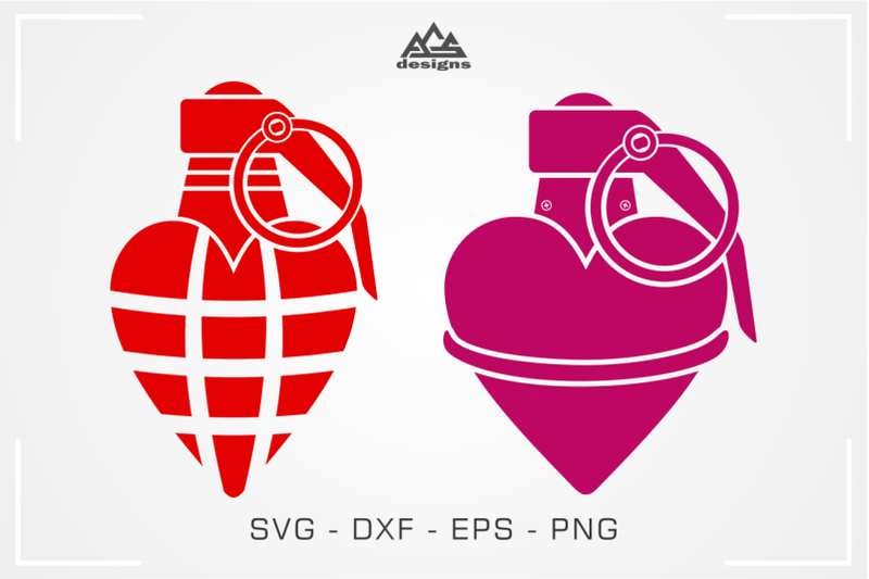 grenade-heart-love-valentine-svg-design