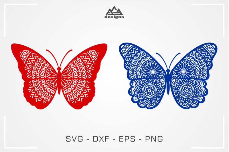 Download Cute Butterfly Mandala Svg Design By AgsDesign ...