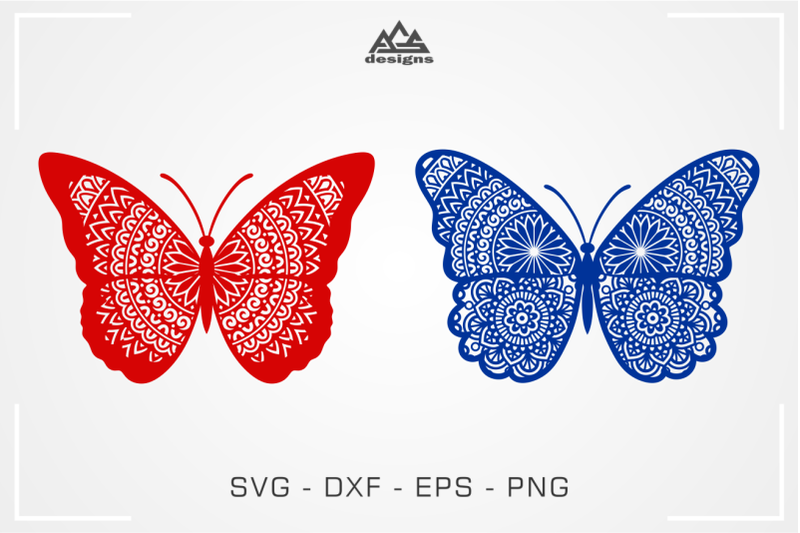 Download Cute Butterfly Mandala Svg Design By AgsDesign | TheHungryJPEG.com