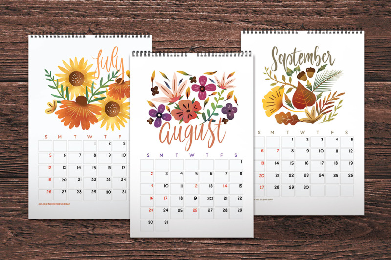 floral-calendar-design