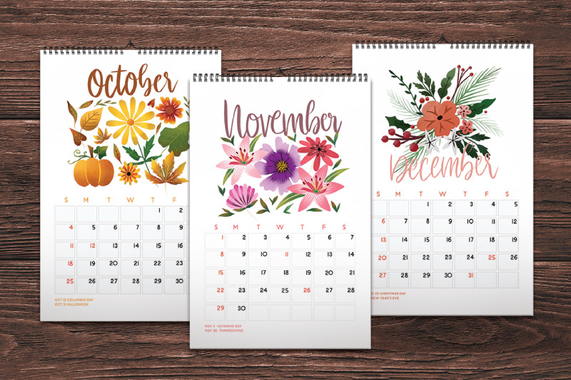 floral-calendar-design
