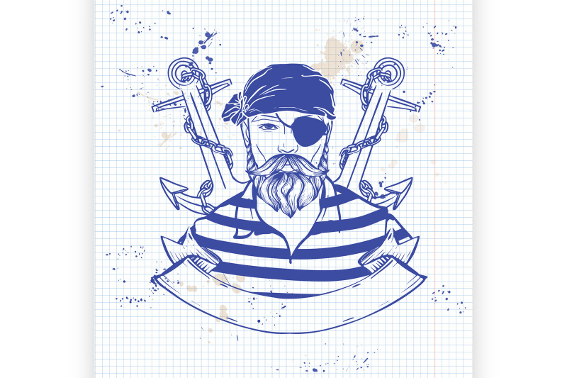 sketch-pirate-face