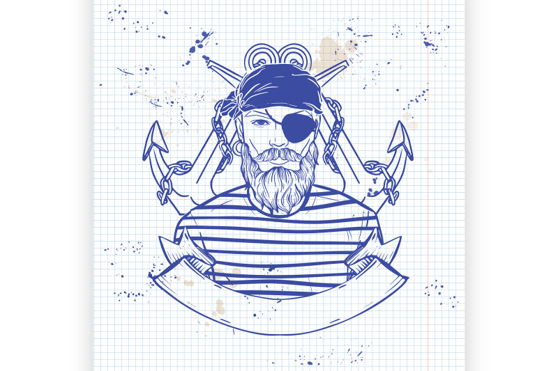 sketch-pirate-face