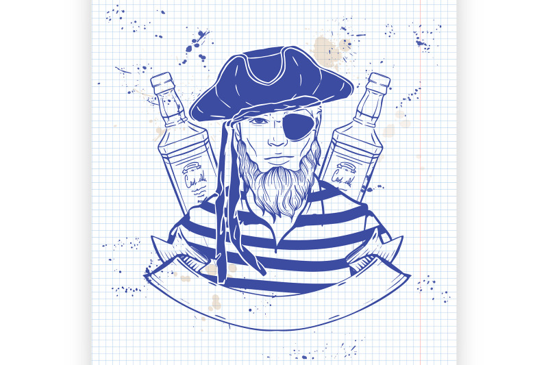 sketch-pirate-face