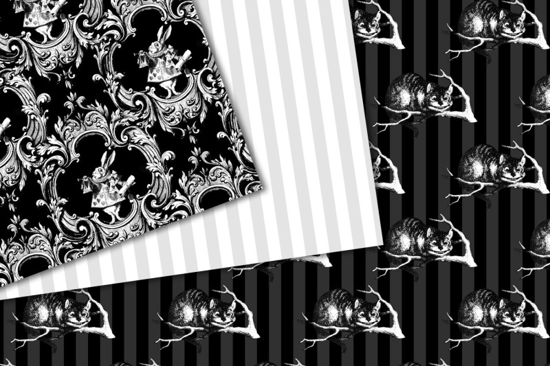 black-and-white-alice-in-wonderland-graphics