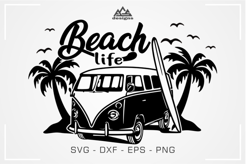 Download Beach Life_Beach_SurfBoard_VW Svg Design By AgsDesign | TheHungryJPEG.com
