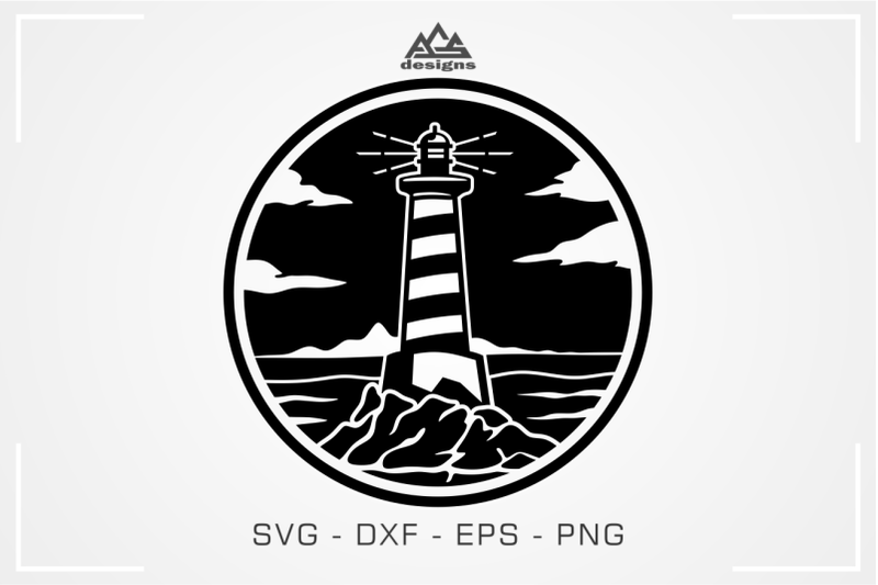 Download 2 Lighthouse Decal Svg Design By AgsDesign | TheHungryJPEG.com