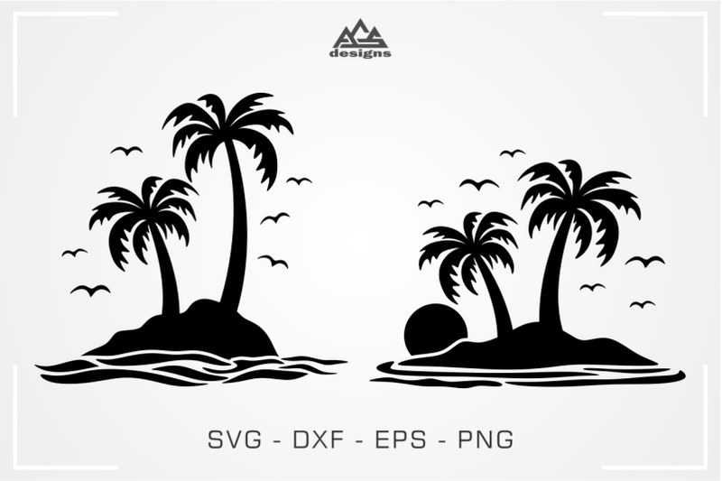 palm-tree-by-the-sea-decal-svg-design