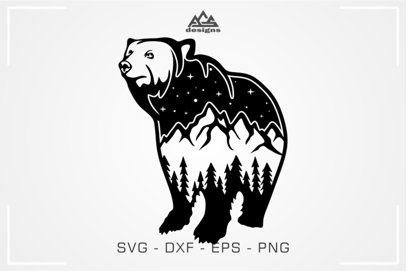 bear-landscape-mountain-svg-design