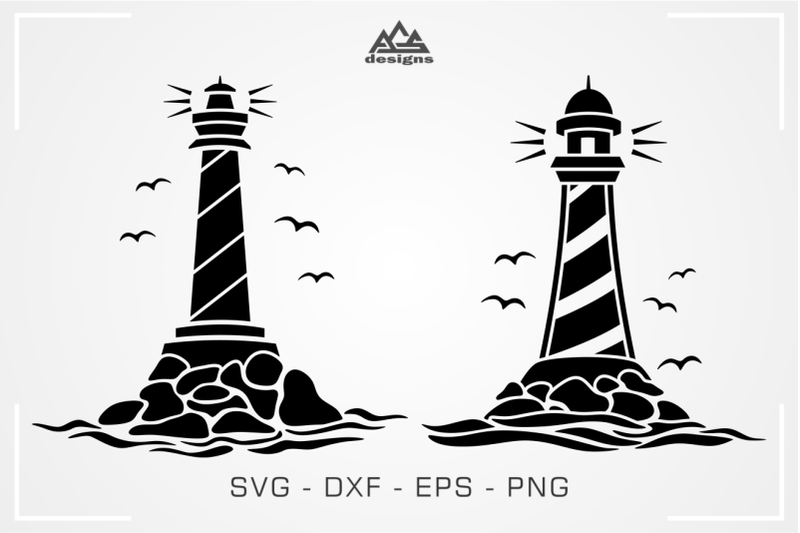 Download 2 Lighthouse Decal Packs Svg Design By AgsDesign ...