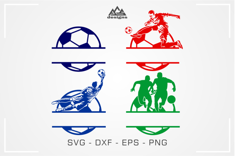 soccer-football-player-sport-split-frame-svg-design