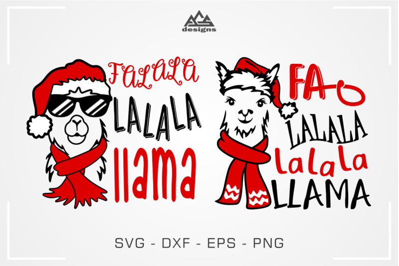 llama-christmas-svg-design