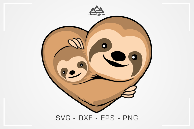 cute-cuddling-sloth-love-heart-svg-design