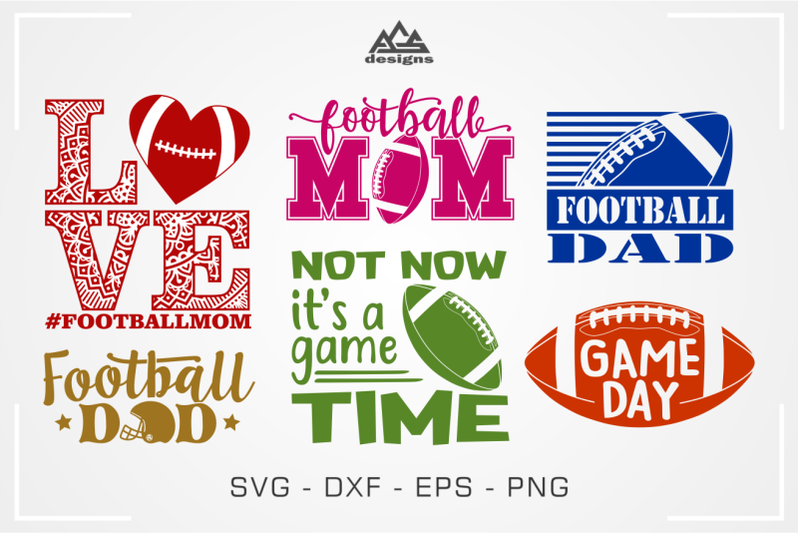 football-mom-dad-american-footbal-quotes-bundle-svg-design