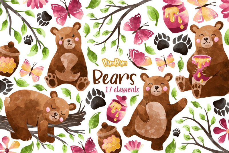 bears-watercolor-cliparts