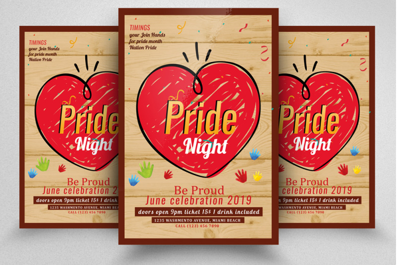 LGBT Pride Night Flyer/Poster Template By Designhub TheHungryJPEG