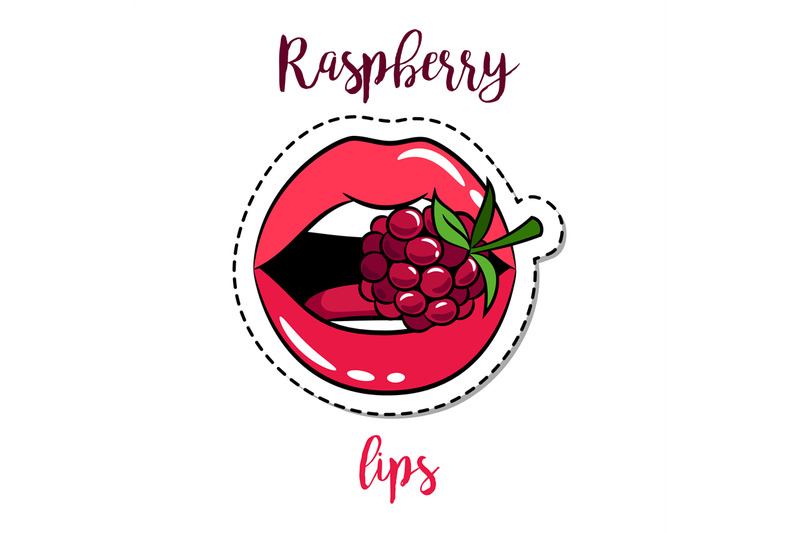 fashion-patch-element-lips-with-raspberry
