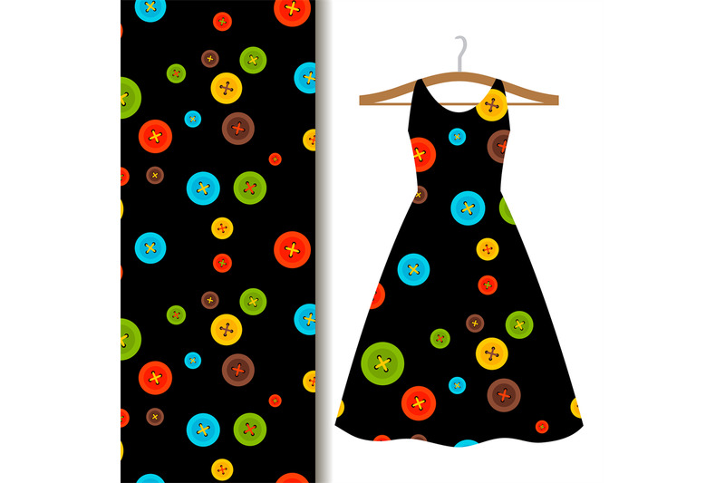 women-dress-fabric-pattern-with-buttons