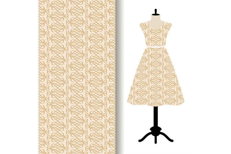 women-dress-fabric-with-yellow-pattern