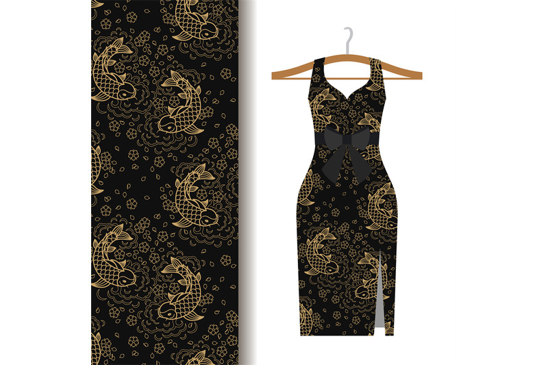 dress-fabric-pattern-with-koi-fish