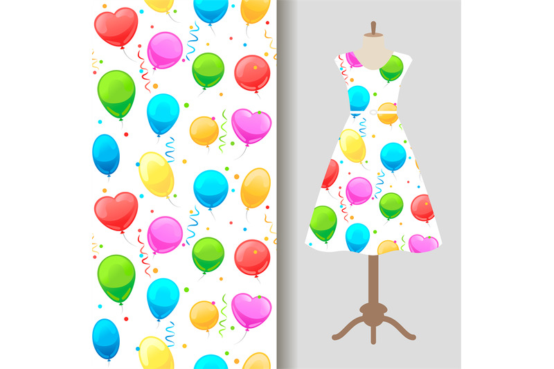 dress-fabric-pattern-with-party-baloons