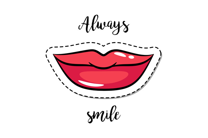 fashion-patch-element-smiling-lips